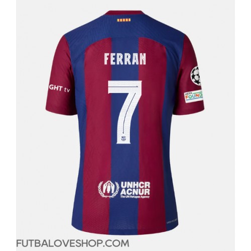 Dres Barcelona Ferran Torres #7 Domáci 2023-24 Krátky Rukáv